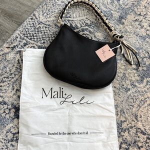 NWT Mali Lili  Faux Leather Black Shoulder Bag